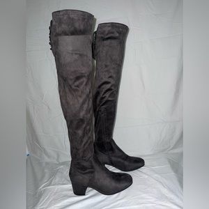 DREAM PAIRS Women's Over The Knee Thigh High Chunky Heel Sexy Fall Boots